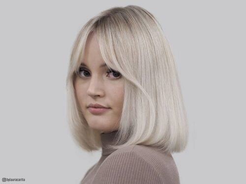 Shoulder-length bob haircuts