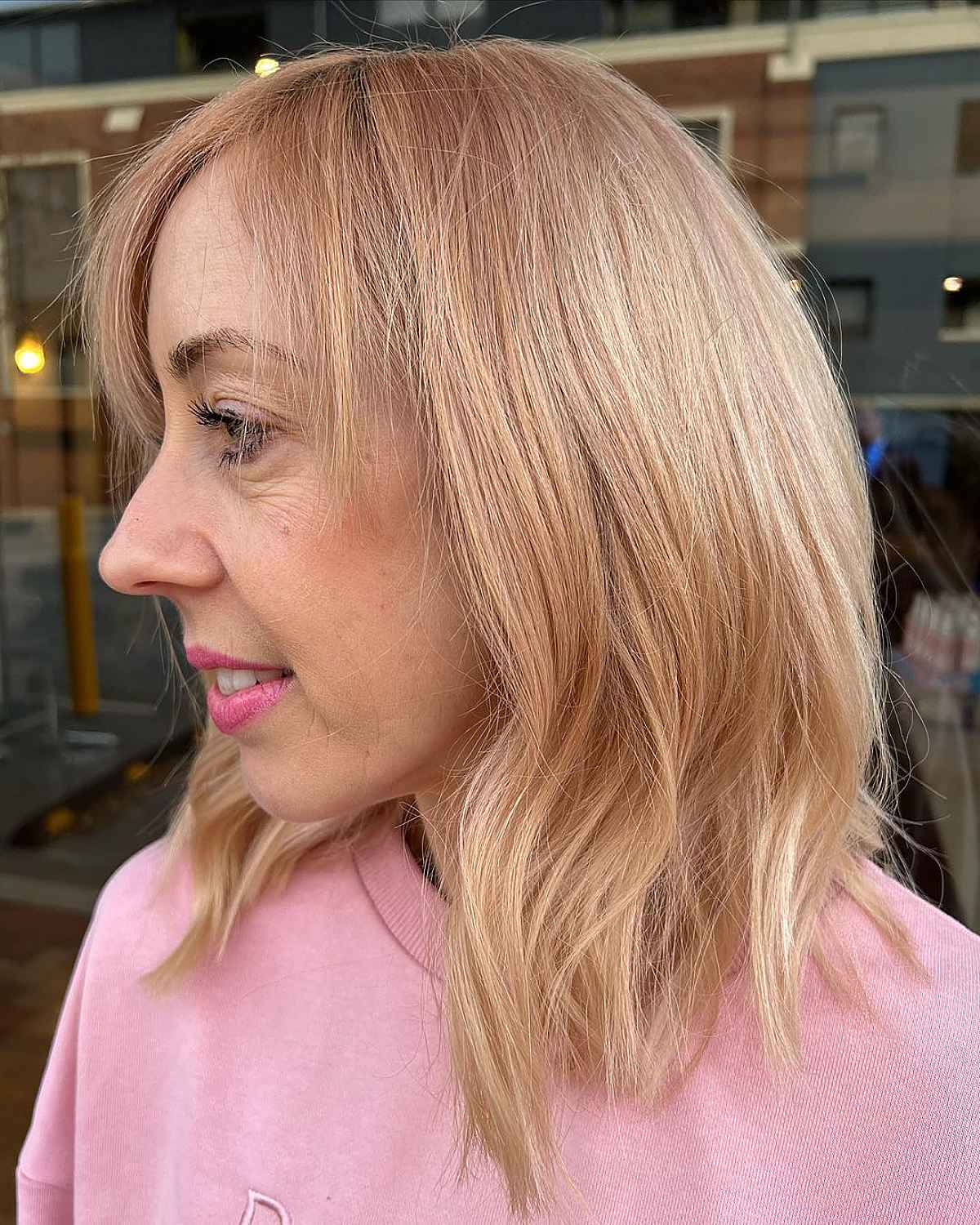 Shoulder-Length Bob with Textured Ends