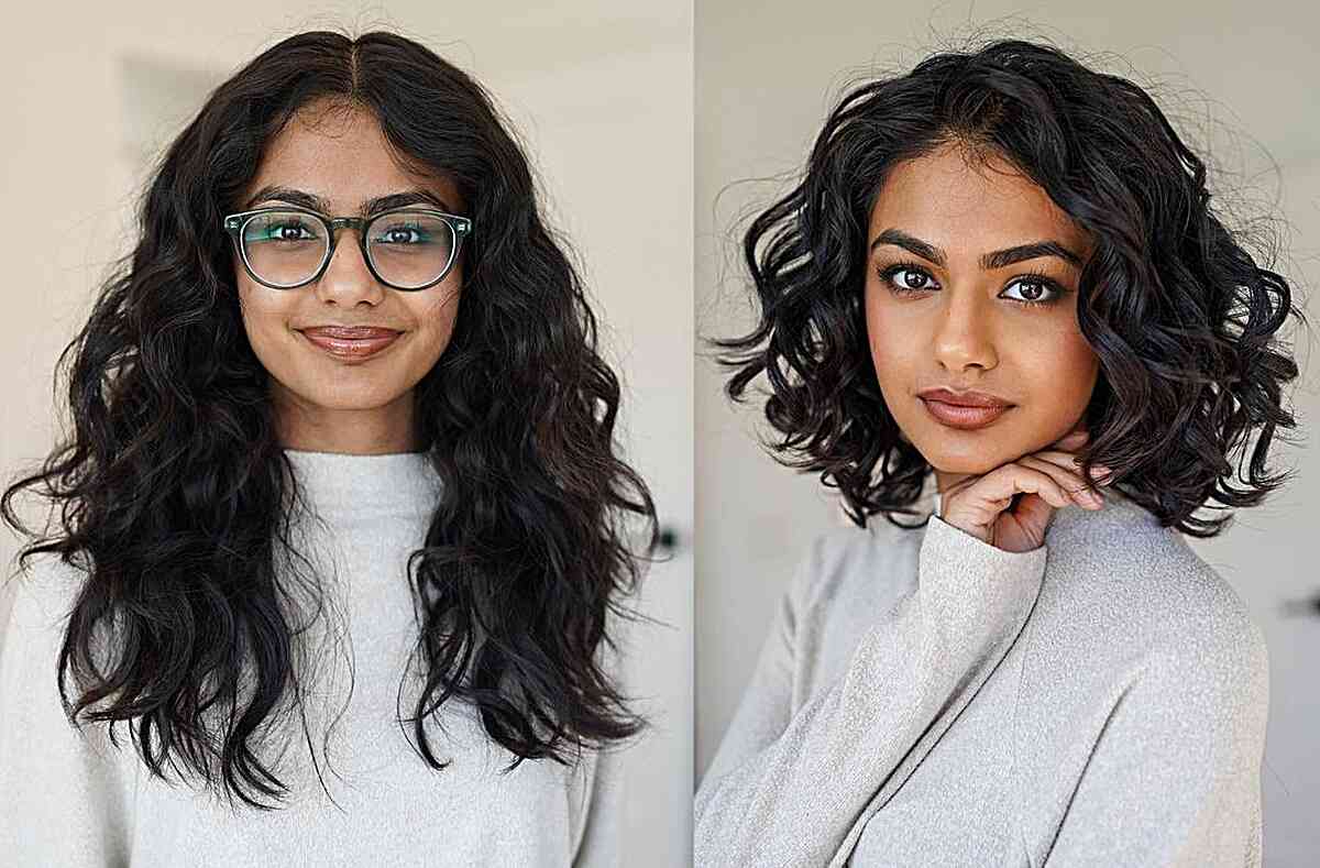 Shoulder-Length Curly Bob Cut for Women