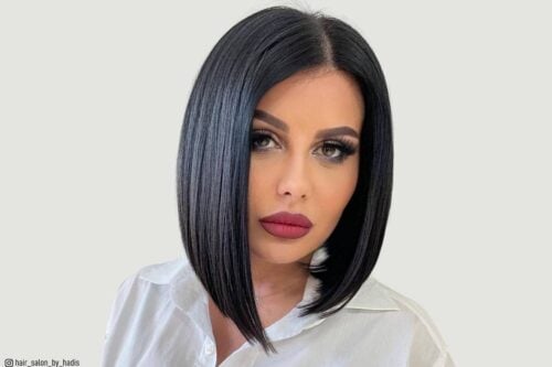 Shoulder length straight hair