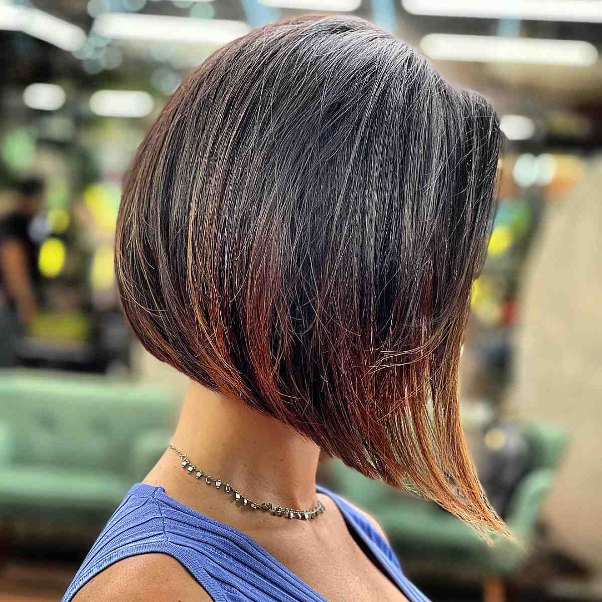 sleek and modern a-line bob