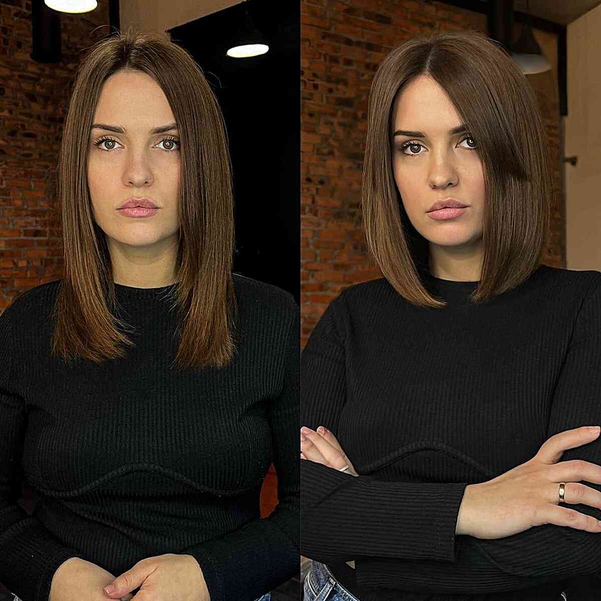 Sleek and Sexy Lob Cut for Straight Hair