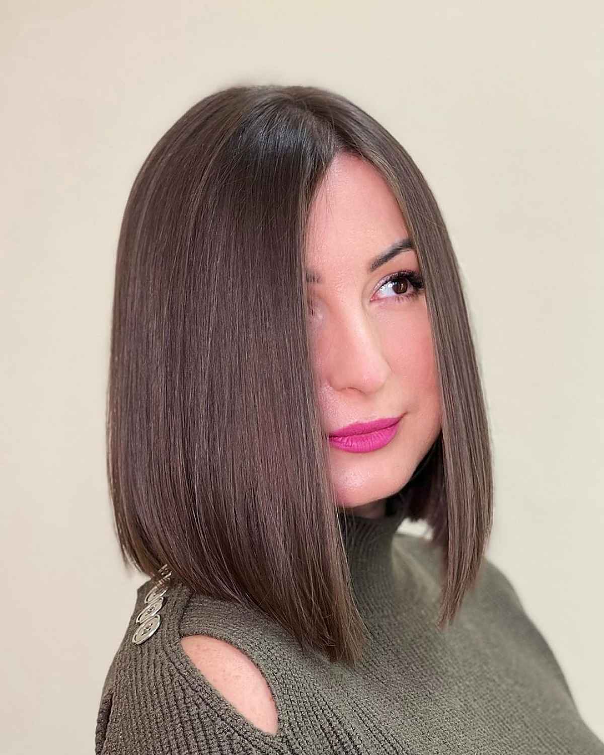 Sleek Lob Cut for Fine Hair