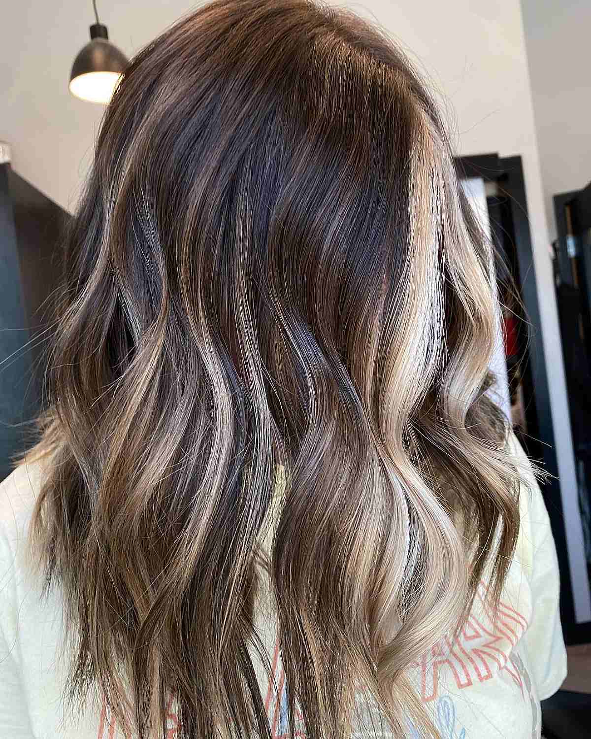 Soft Contrast on Dark Brown-Blonde Balayage Hair