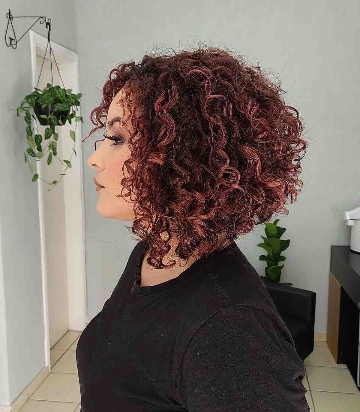 Splendid Curly Angled Bob