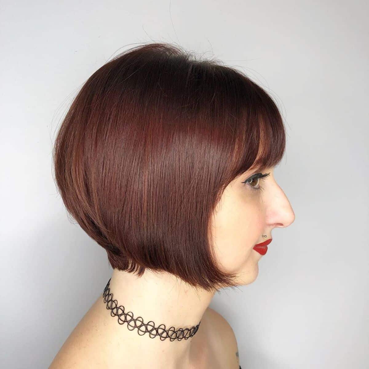 Stacked Bob with Fringe