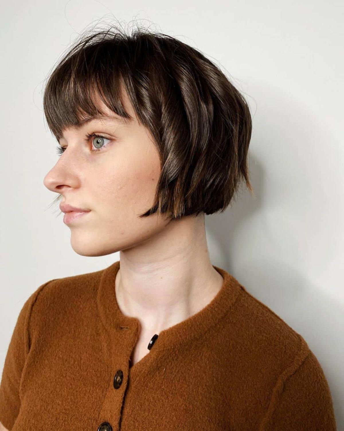 Stacked Bob with Wispy Bangs