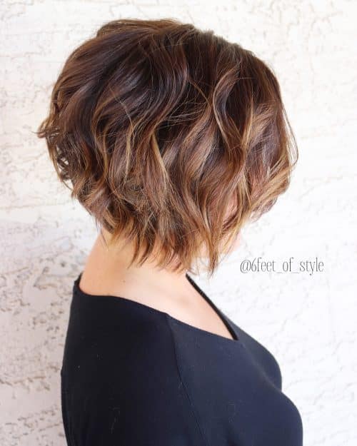 Shaggy Stacked Bob Cut