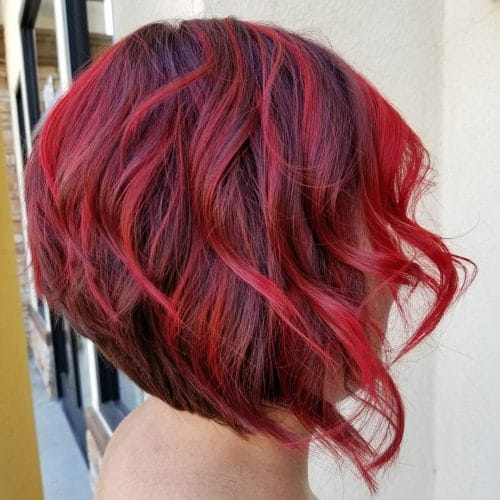 Tapered A-Line with Red Hair