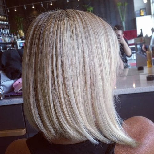 Textured Long A-Line Bob Haircut