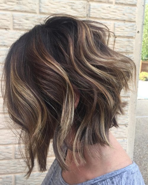 Texturized Balayaged Lob hairstyle