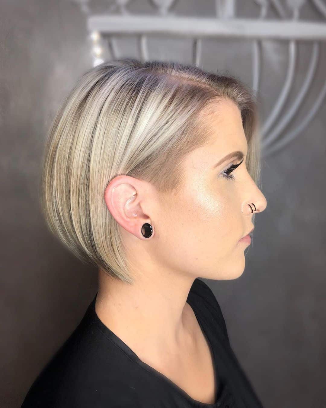 The Undercut Bob Short Haircut for fine hair