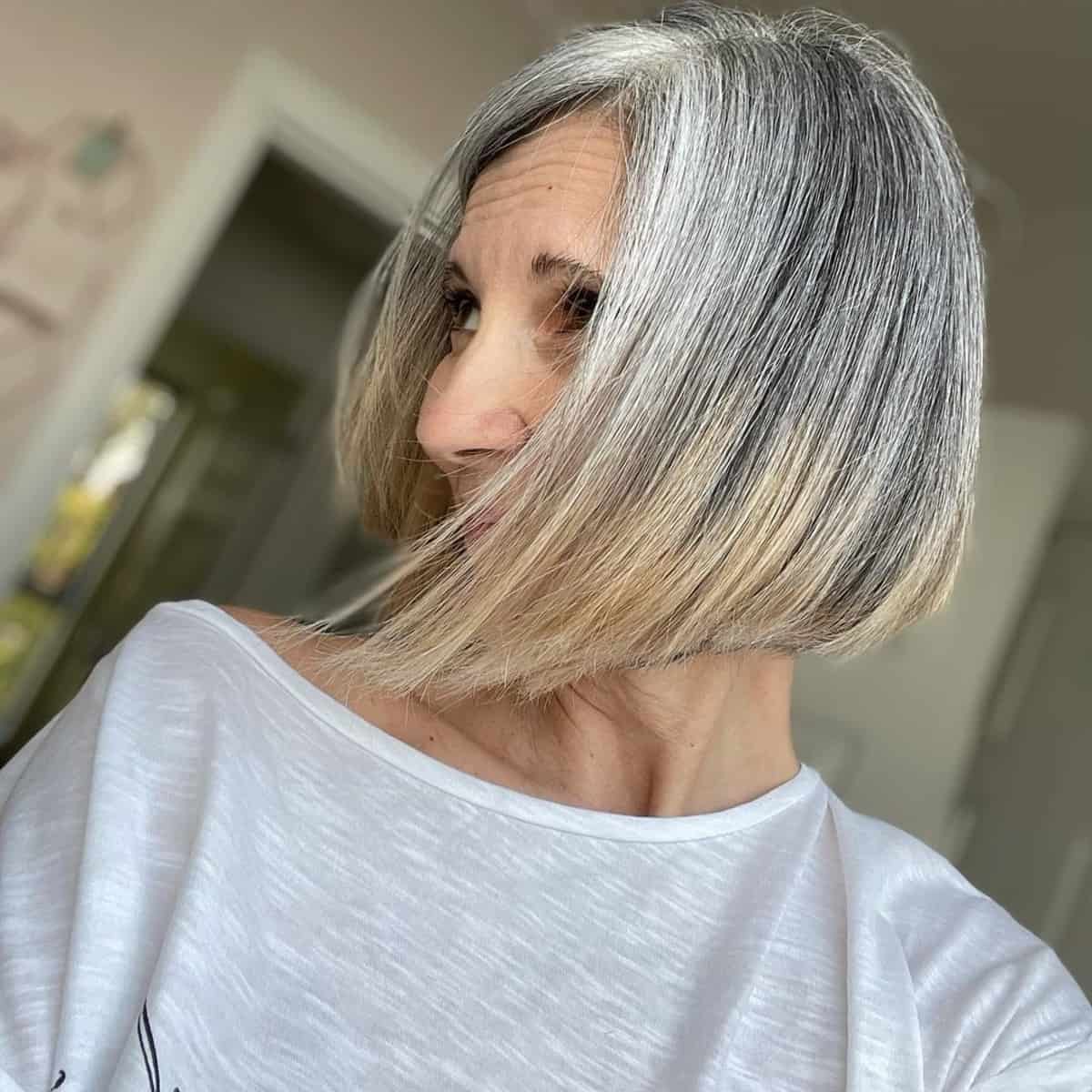 Timeless Short Bob for 60-Year-Olds