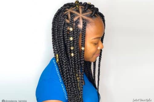 Triangle box braids