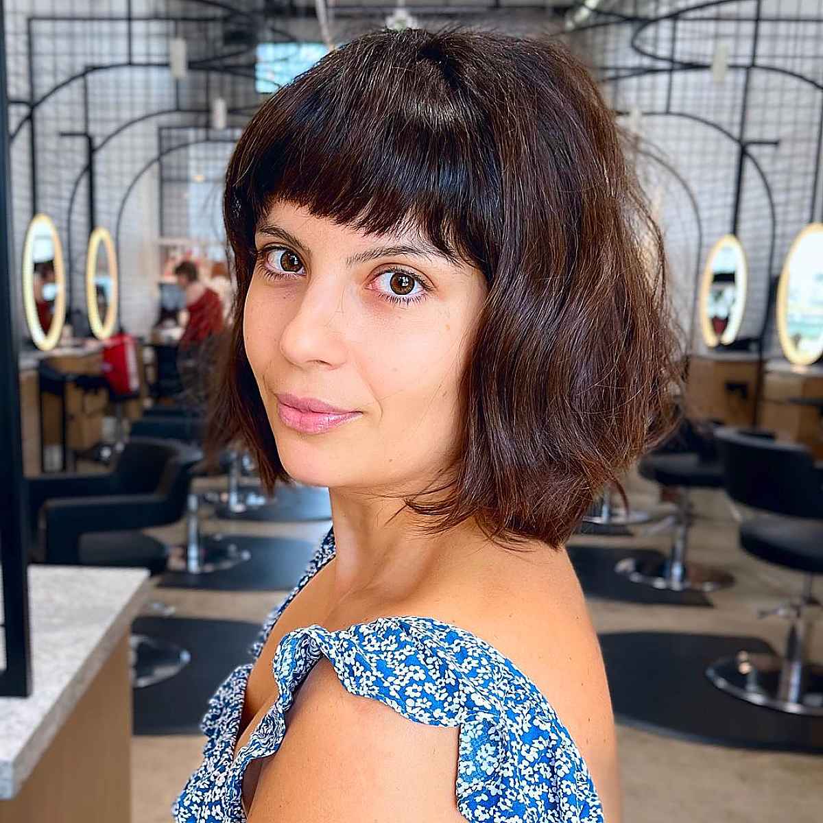 wavy french bob hairstyle