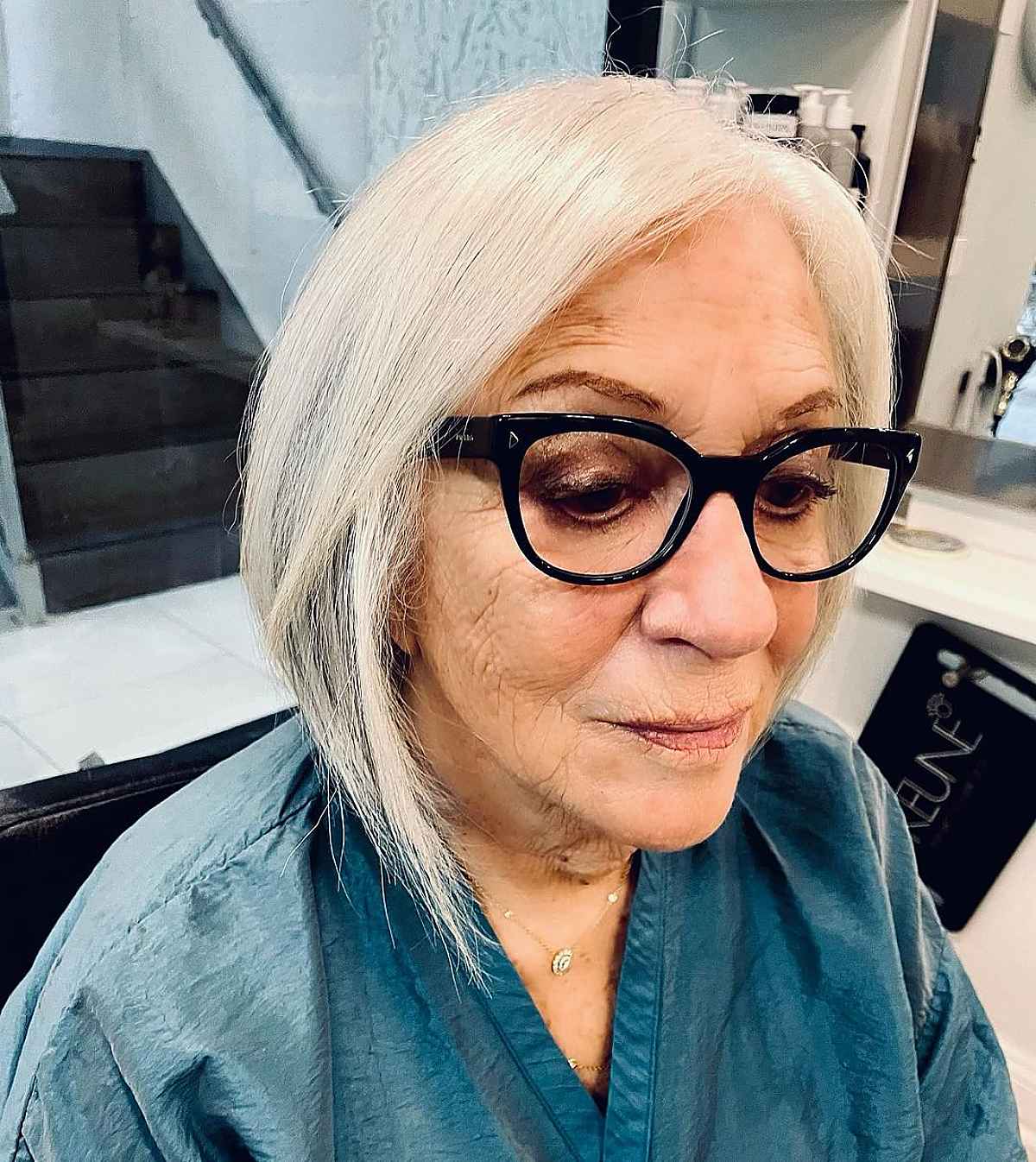 Younger-Looking A-Line Bob for women past 70