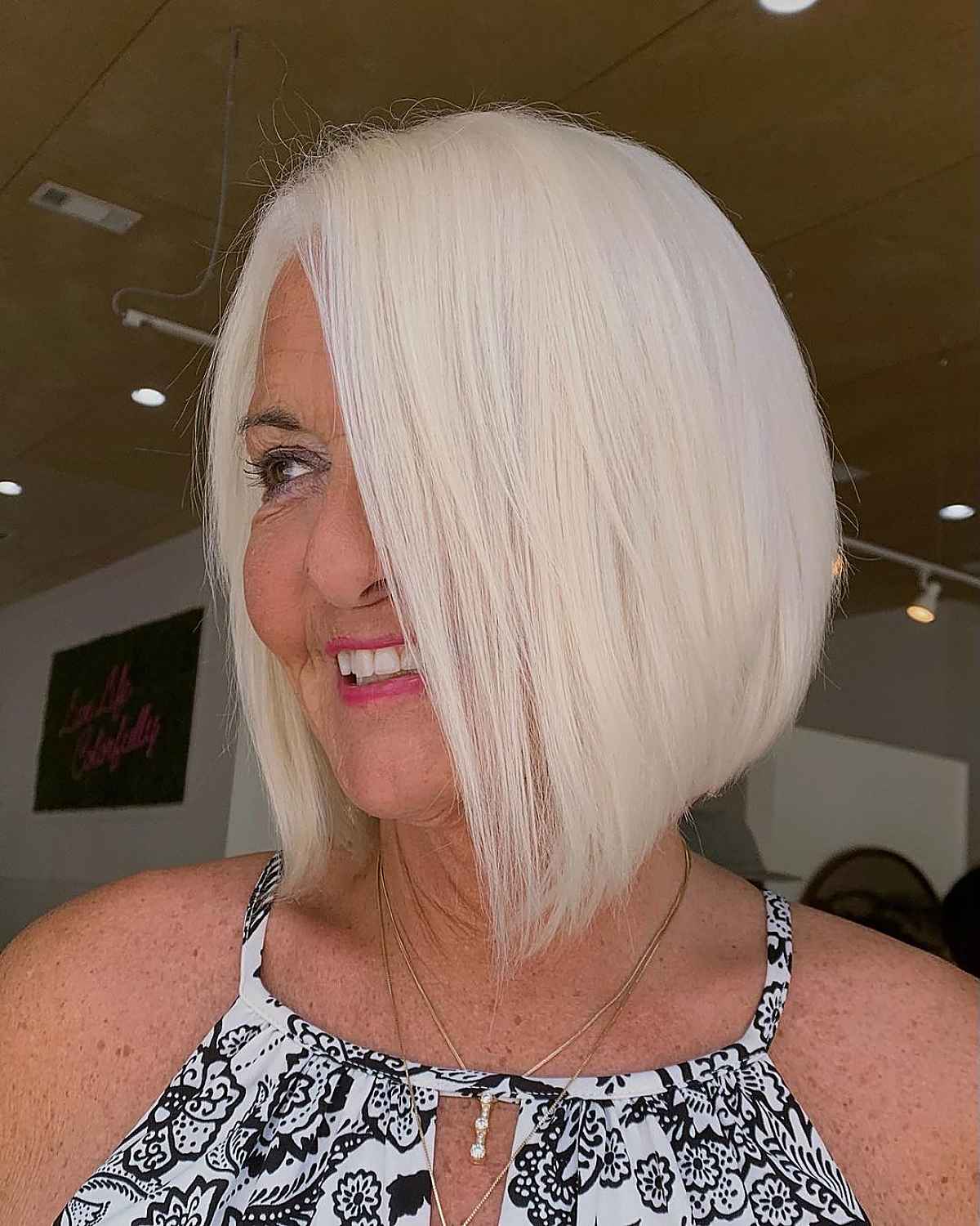 Youthful Inverted Bob for Ladies 60 and Over